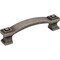 Jeffrey Alexander 96 mm Center-to-Center Distressed Pewter Square Delmar Cabinet Pull 585-96DP - alternate 1